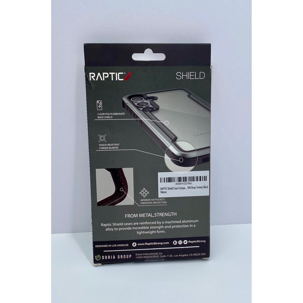 Raptic Shield Samsung Galaxy S24+ Case Black Clear Drop Tested Multi-Layer - Picture 2 of 6